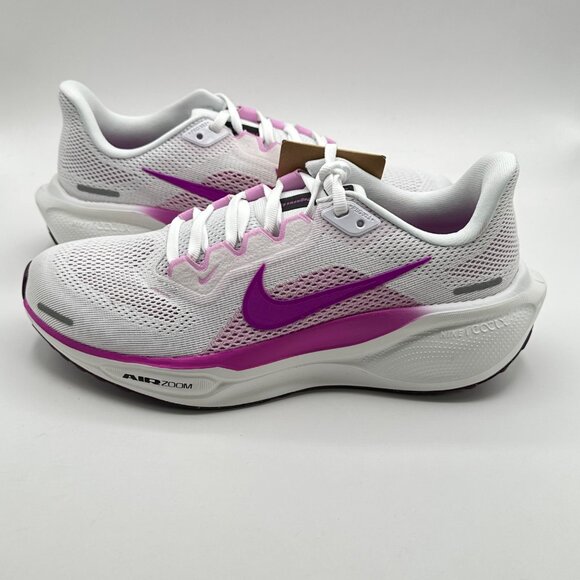 Women's Nike Air Zoom Pegasus 41 White Hyper Violet FD2723-103 Sizes 6.5 - Picture 10 of 12